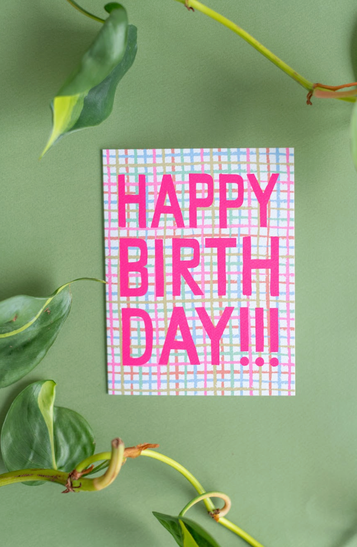 Card : Happy Birthday Grid