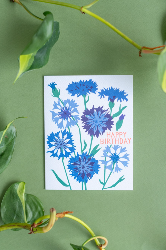 Card : Happy Birthday Cornflower