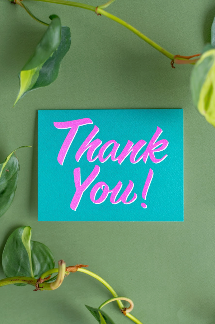 Card : Thank you : Retro Signage