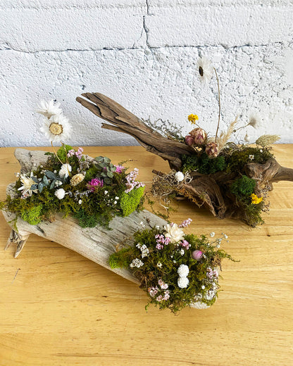 Driftwood Dried Floral Arrangement Workshop