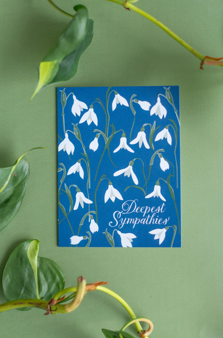 Card : Deepest Symapthy Snowdrops