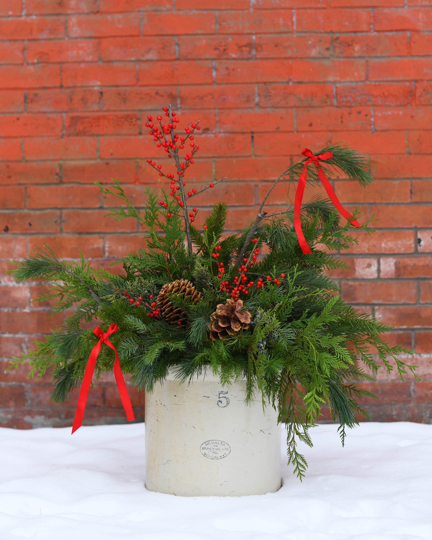 Seasonal Outdoor Winter Planter
