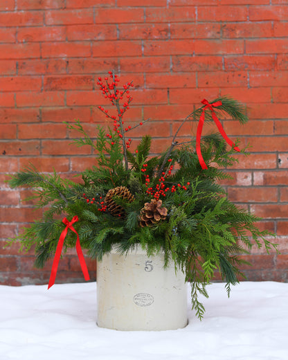 Seasonal Outdoor Winter Planter